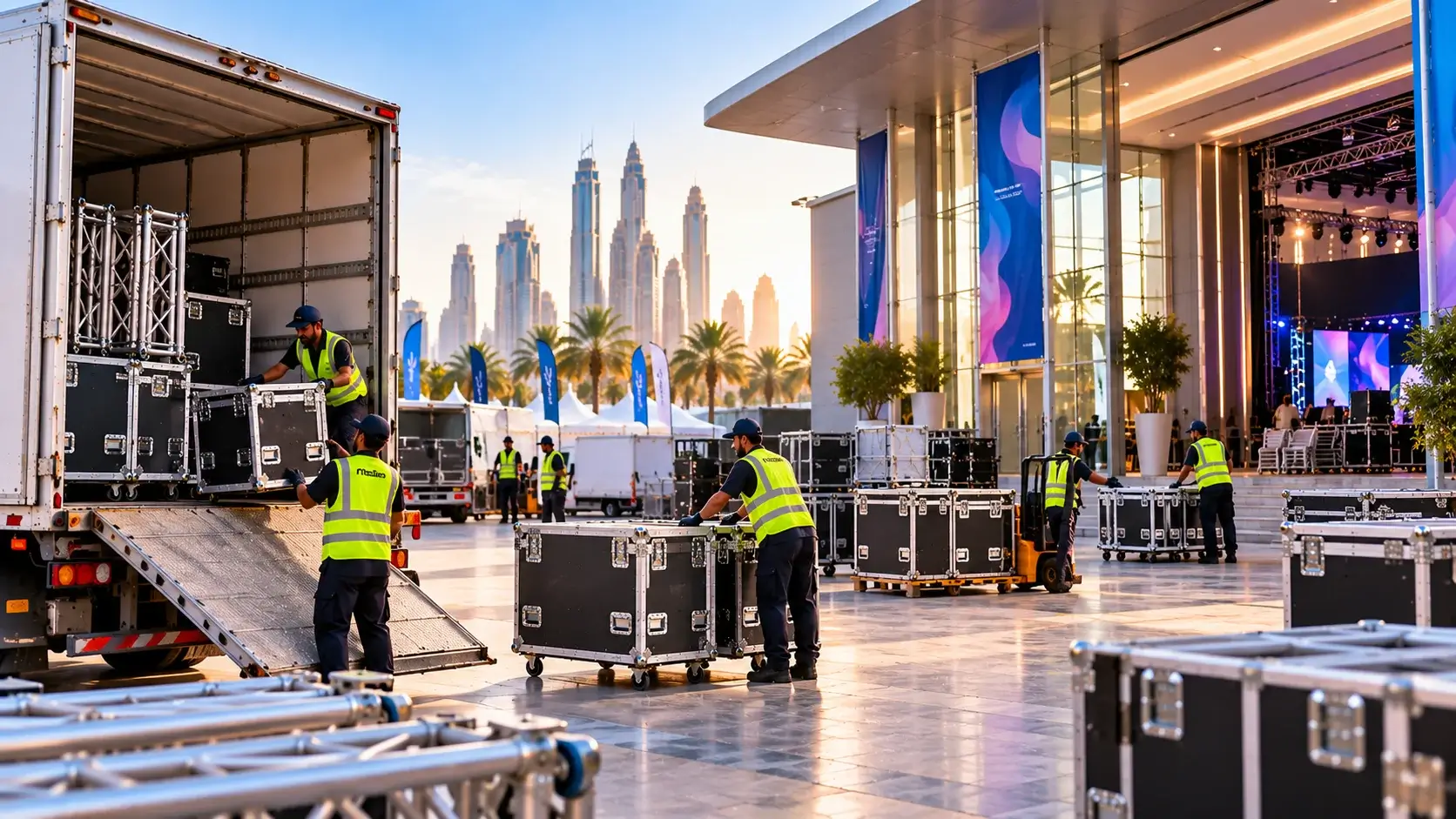 Event distribution and venue delivery logistics