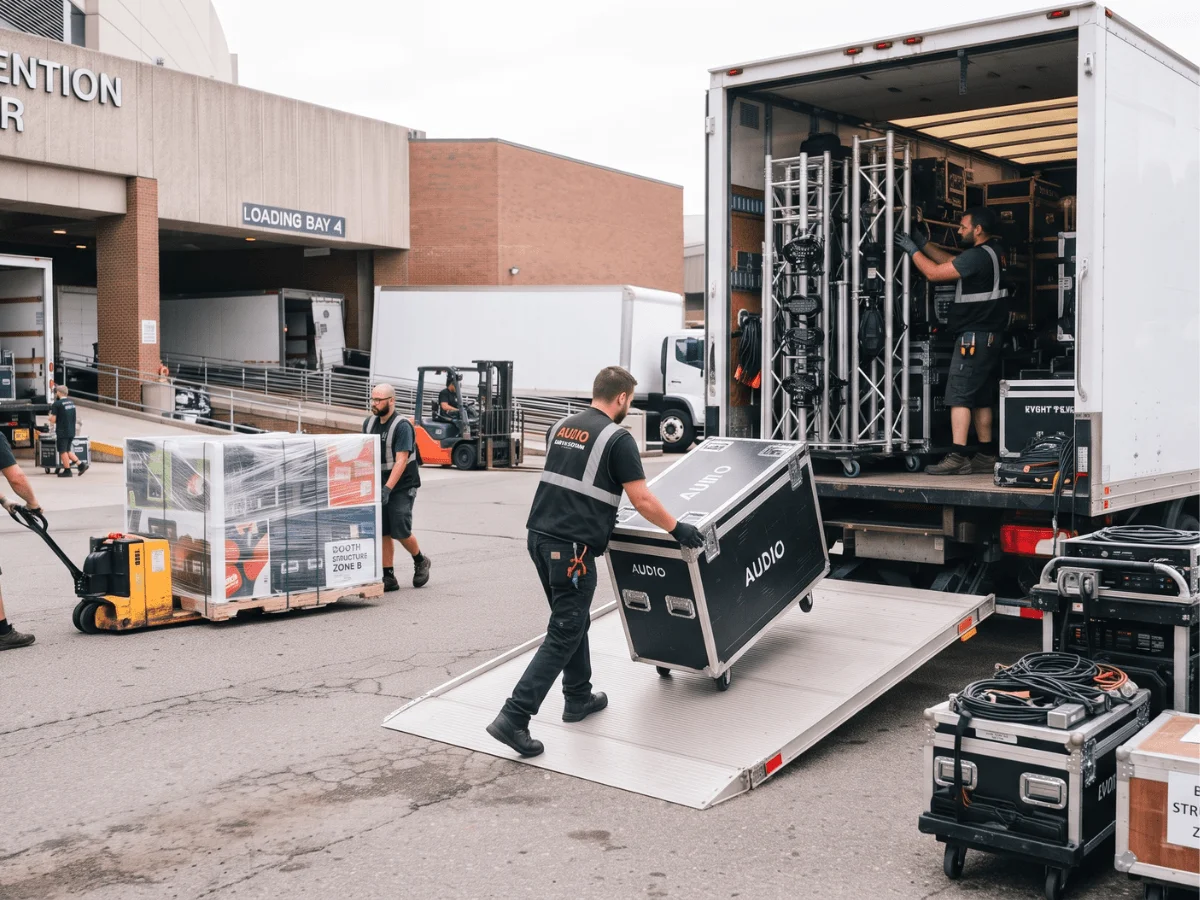 Event equipment transportation logistics