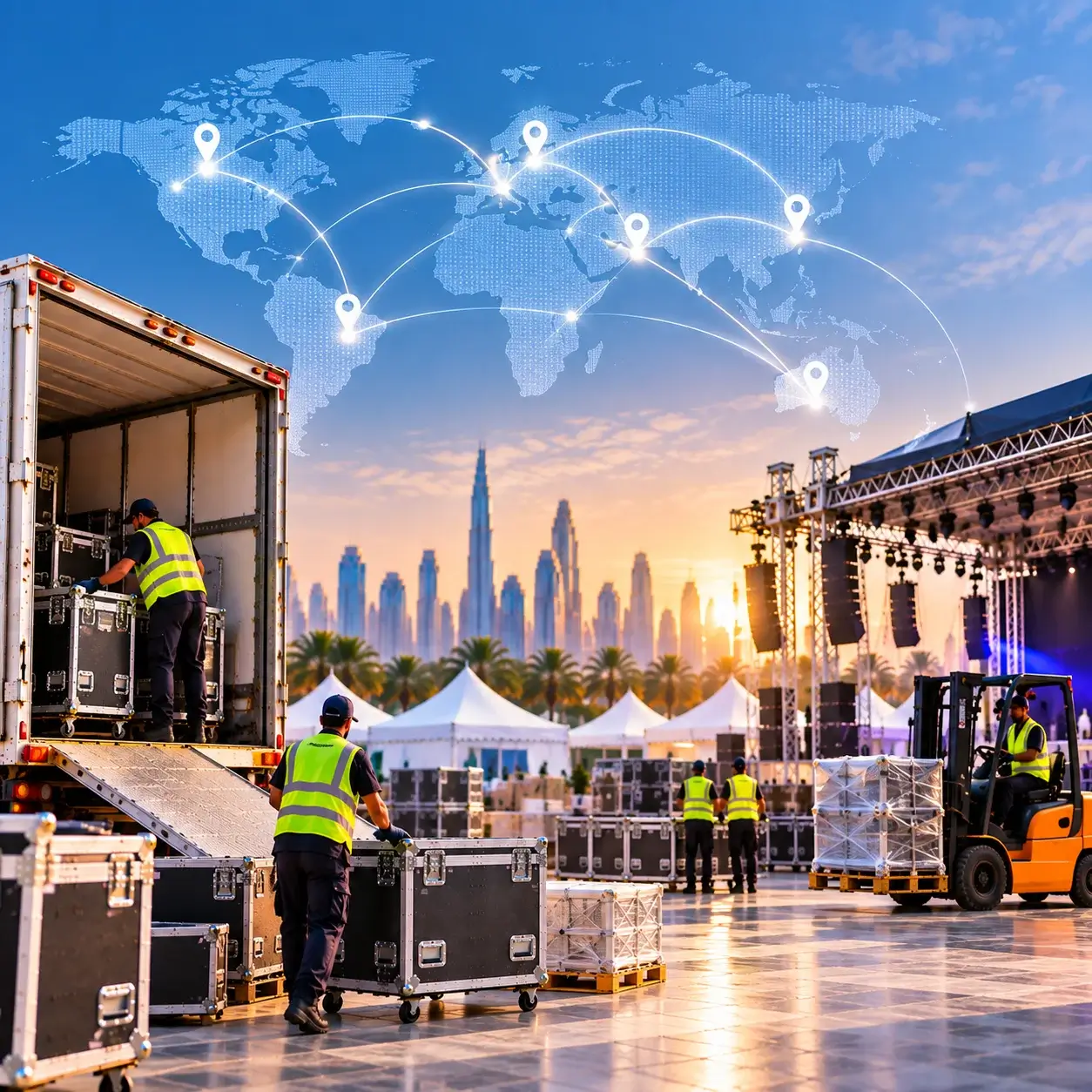 GCC and regional event logistics network