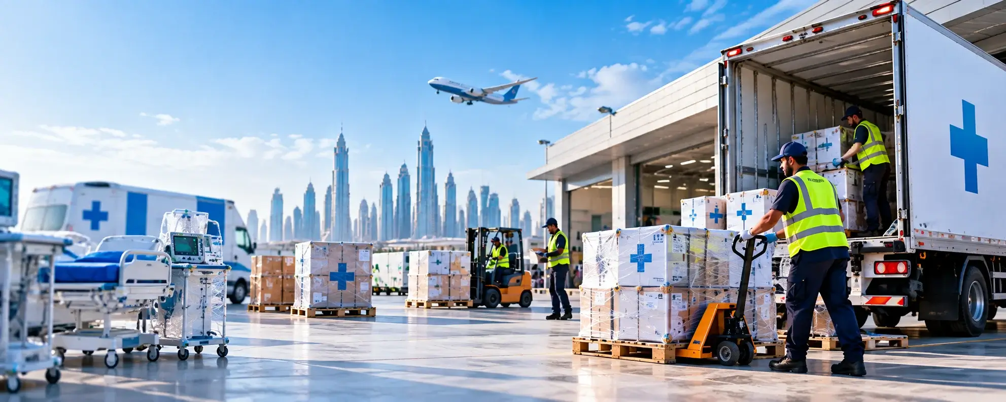 Healthcare logistics and vehicle transportation
