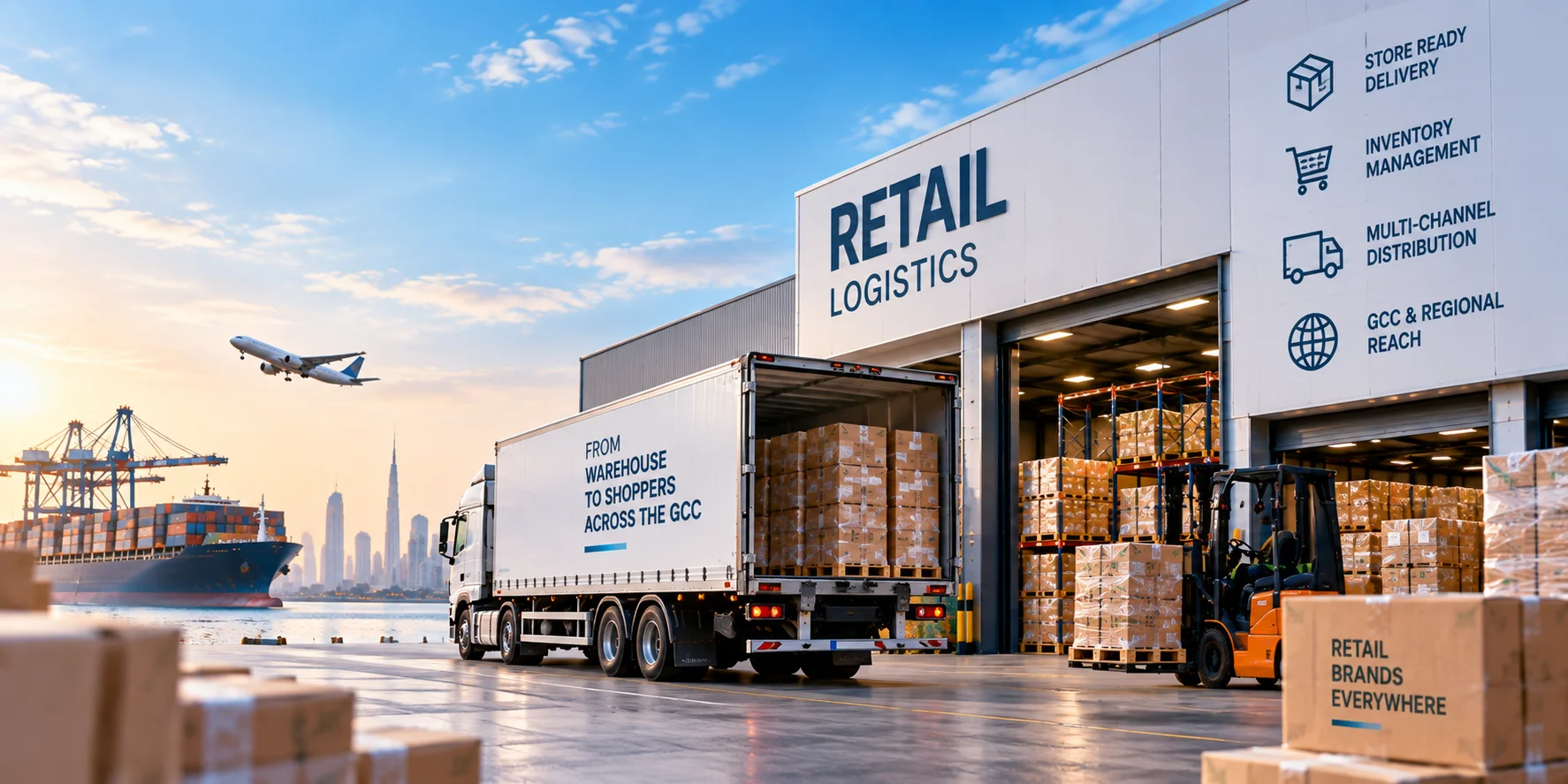 Retail logistics and vehicle transportation